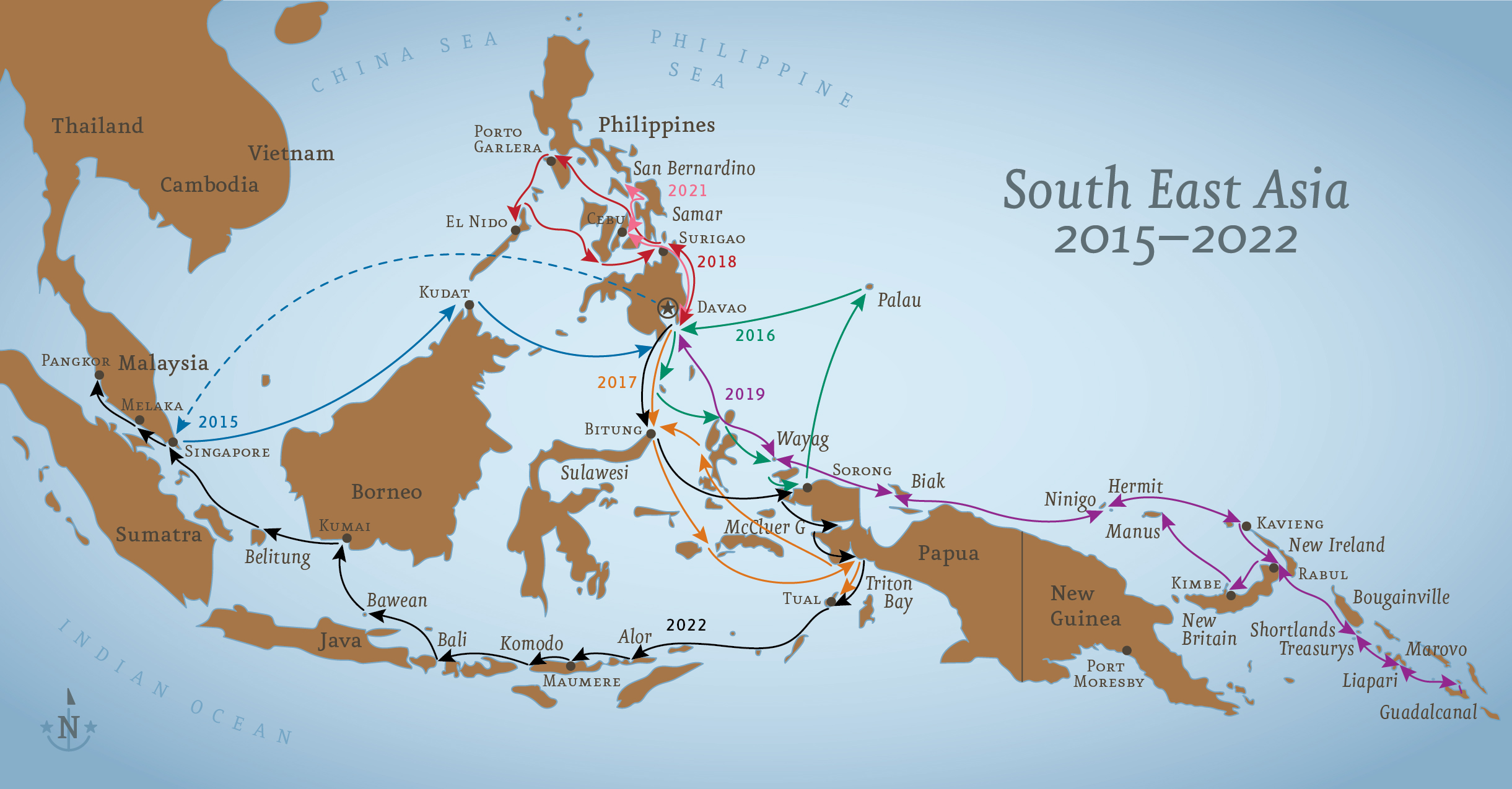 SE Asia Cruising Map